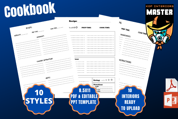 10 Cookbook & Recipe Book Templates for KDP