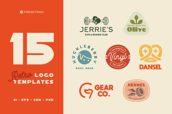 15 Retro Logo Templates & Badges: Build a Brand with Authentic Charm