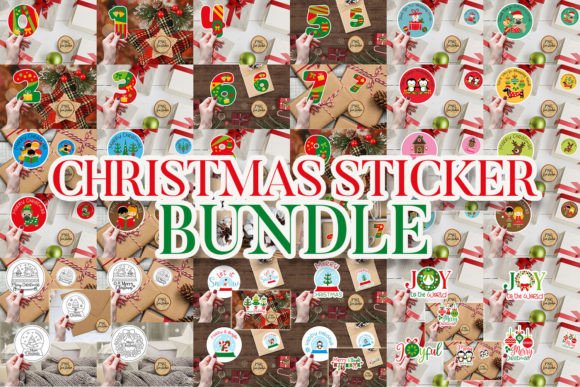 Christmas Sticker Templates Bundle: A Designer’s Shortcut to Holiday Cheer