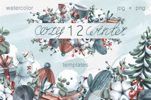 Cozy Knitted Winter Watercolor Templates: A Designer's Guide