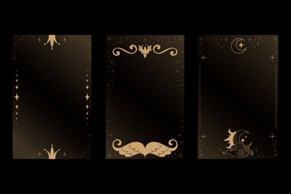 Design with the Cosmos: Celestial Star Tarot Frame Templates
