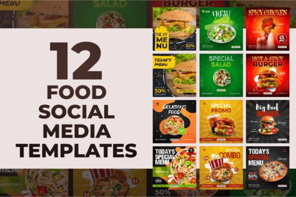 Elevate Your Feed: Mastering the 12 Food Social Media Templates