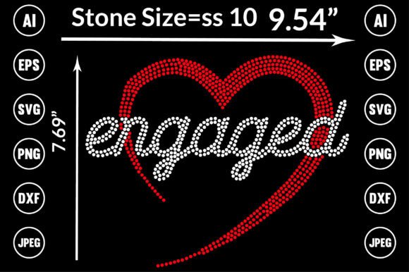 Engaged Rhinestone Templates: Your Instant Download for Sparkle