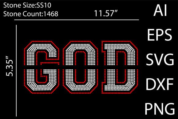 God Rhinestone Templates Design: A Sparkling Asset for Your Projects