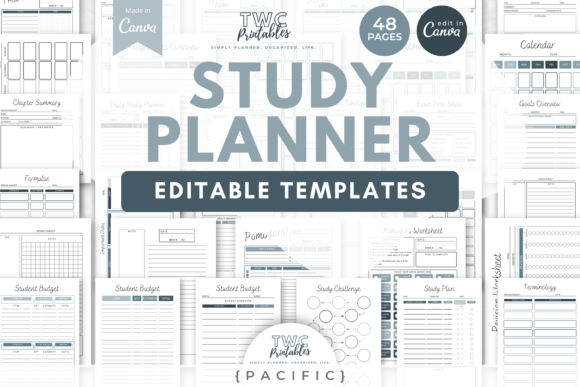 Master Your Schedule with the PACIFIC Study Planner Canva Templates