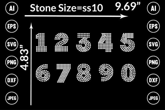 Number Rhinestone Templates Design: A Versatile Creative Asset