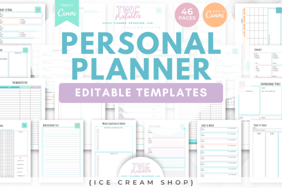 Personal Planner Canva Templates: Sweeten Your Schedule