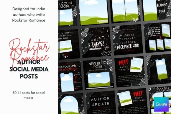 Rockstar Romance Canva Templates: Amplify Your Author Brand