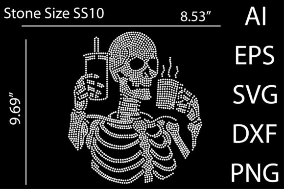 Skull Rhinestone Templates: Edgy Graphic Design for Bold Projects
