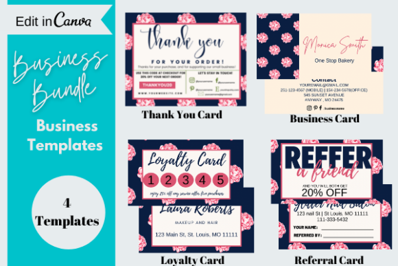 Small Business Card Bundle: Elevate Your Brand with Canva Templates