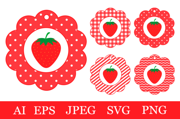 Strawberry Gift Tags Templates SVG: A Sweet Design Asset