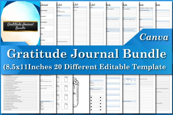 Streamline Your Publishing with Gratitude Journal Bundle Canva Templates