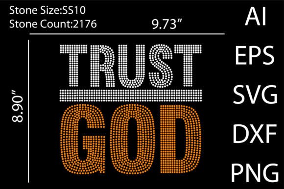 Trust God Rhinestone Templates: Sparkle in Every Design